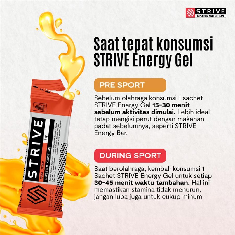 Jual Suplemen Lari Strive Energy Gel Jeruk 24Gr Multicolor Original Gel-Jeruk - v3.ncrsport.com