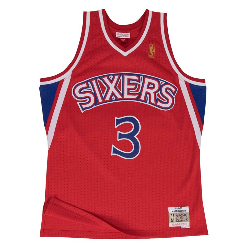 Jual Baju Basket Mitchell N Ness Allen Iverson Philadelphia 76Ers Road 1996-97 Swingman Jersey Red Original Gs18199-P76Scar96Aiv - v3.ncrsport.com