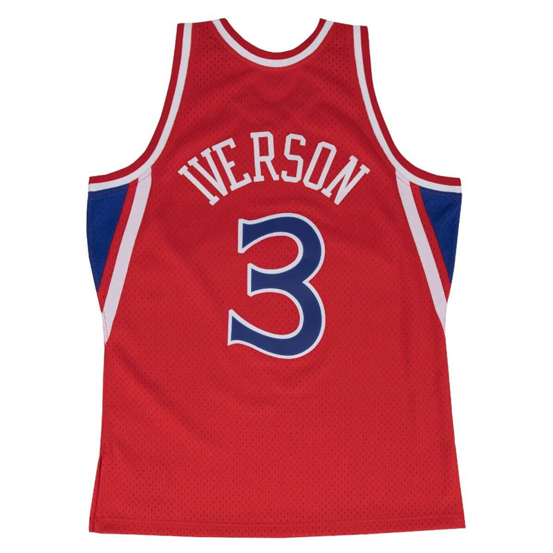 Jual Baju Basket Mitchell N Ness Allen Iverson Philadelphia 76Ers Road 1996-97 Swingman Jersey Red Original Gs18199-P76Scar96Aiv - v3.ncrsport.com