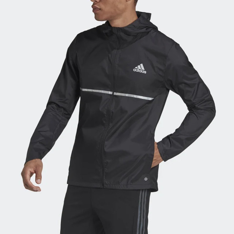 Jual Baju Lari Adidas Own The Run Jacket Black Original H58592 - v3.ncrsport.com