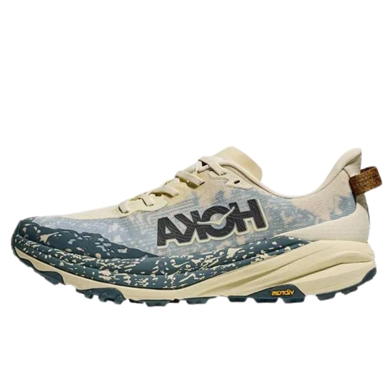 Jual Sepatu Trail Hoka One One Speedgoat 6 Pampas Grass-Faded Navy Original Hke1147791Pf - v3.ncrsport.com