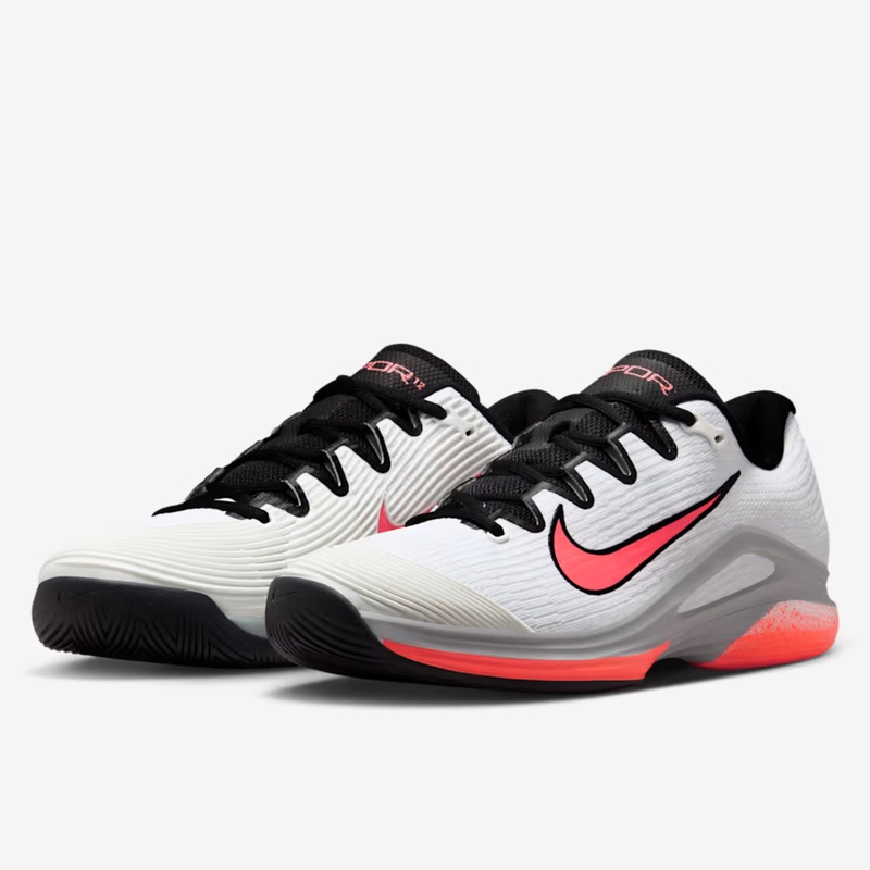 Jual Sepatu Tennis Nike Vapor 12 White - Wolf Grey - Hot Lava Original Ib2534-100 - v3.ncrsport.com