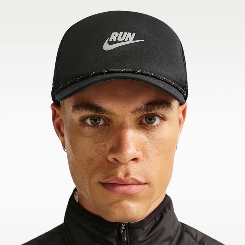 Jual Topi Lari Nike Unisex Dri-Fit Pro Cap Us Fb Running Swoosh Black Original Io8269-010 - v3.ncrsport.com