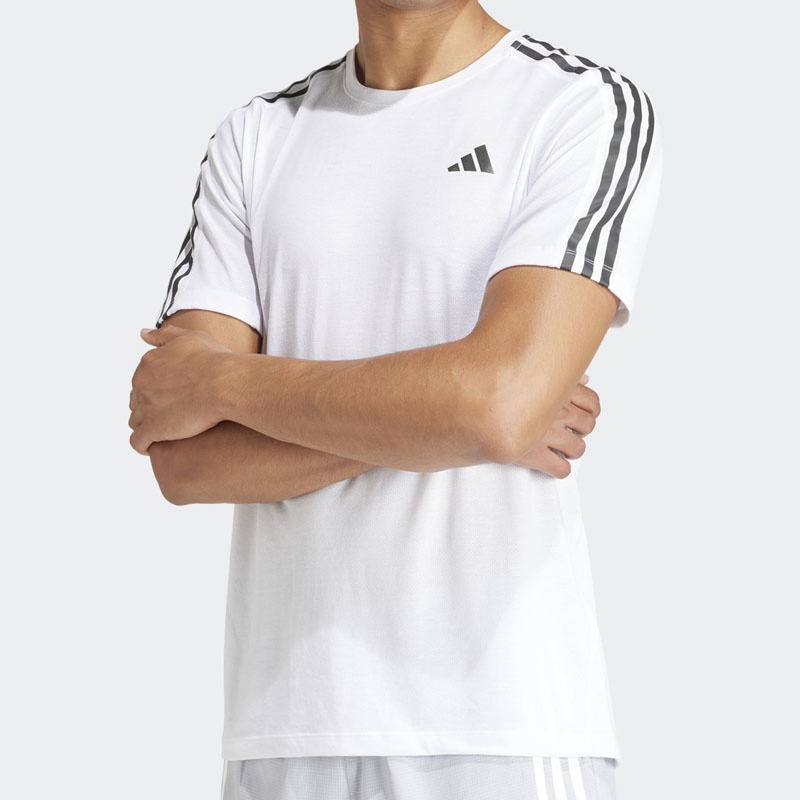 Jual Baju Lari Adidas Own The Run E 3Stripes Tee White Original Iq3835 - v3.ncrsport.com