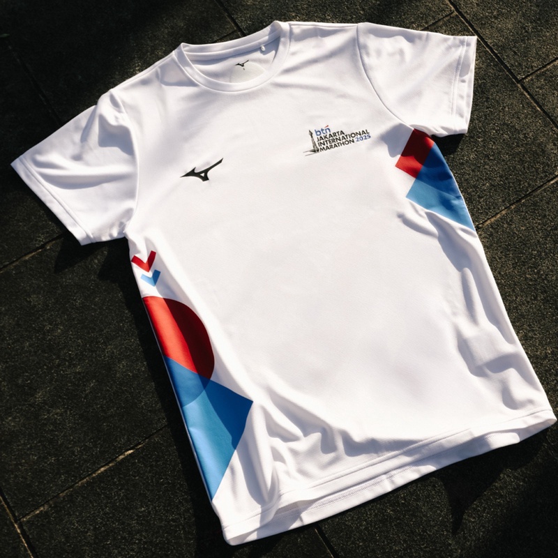 Beli Baju Lari Mizuno Btn Jakim Merchandise Tee White Original J2Sac0M101