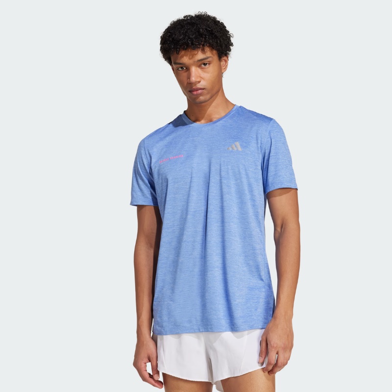 Jual Baju Lari Adidas T-Shirt Melange Own The Run Blue Fusion Original Jl8725 - v3.ncrsport.com