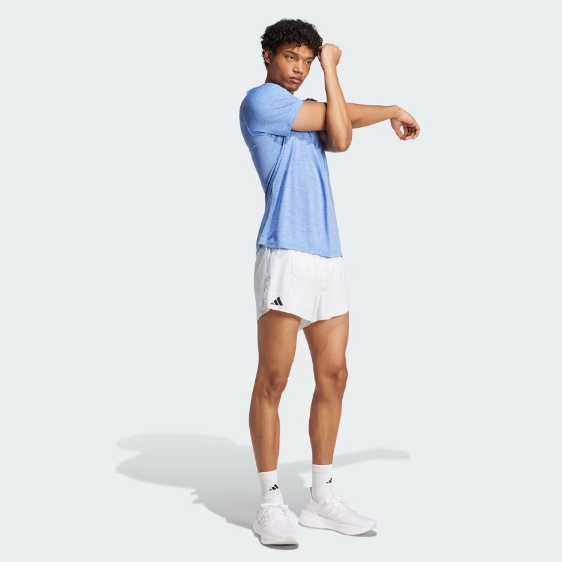 Jual Baju Lari Adidas T-Shirt Melange Own The Run Blue Fusion Original Jl8725 - v3.ncrsport.com