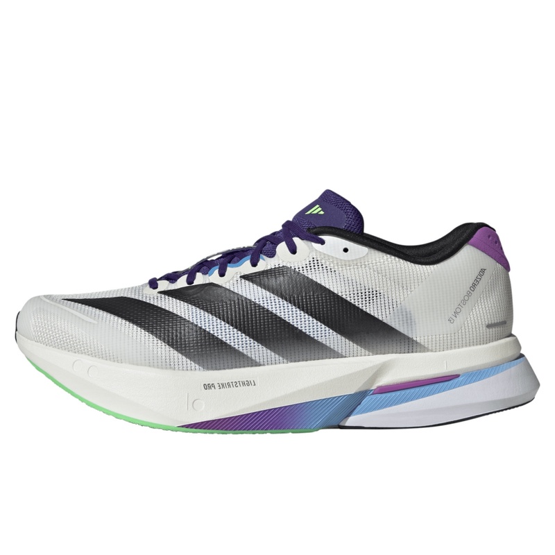 Beli Sepatu Lari Adidas Adizero Boston 13 Core White Core Black - Lime Burst Original Js4946