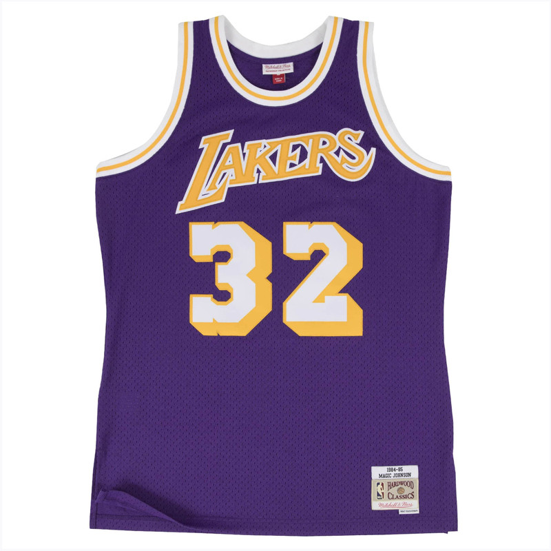 Jual Baju Basket Mitchell N Ness Magic Johnson Los Angeles Lakers Road 1984-85 Swingman Jersey Purple Original Lalpurp84Ejh - v3.ncrsport.com