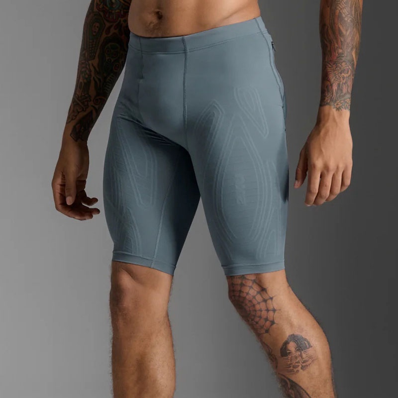 Beli Celana Lari 2Xu Light Speed Compression Shorts Light Grey Original Ma5331Bdd