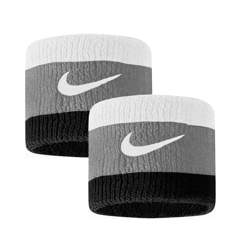 Jual Aksesoris Basket Nike Swoosh Wristband Black Grey Original N.000.1565.016.Os - v3.ncrsport.com