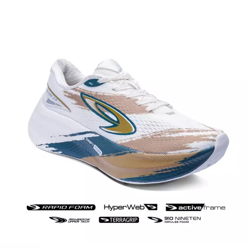 Jual Sepatu Lari Nineten Hiroshi 2.0 Se 11Th Anniversary Putih-Emas Original N665765778986 - v3.ncrsport.com