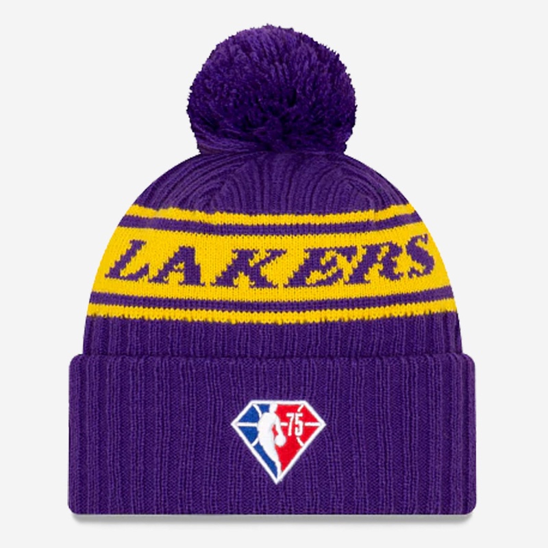 Jual Topi Basket New Era Nba Draft Los Angeles Lakers Pom Knit Beanie Purple Original Nra6014387400Posm - v3.ncrsport.com