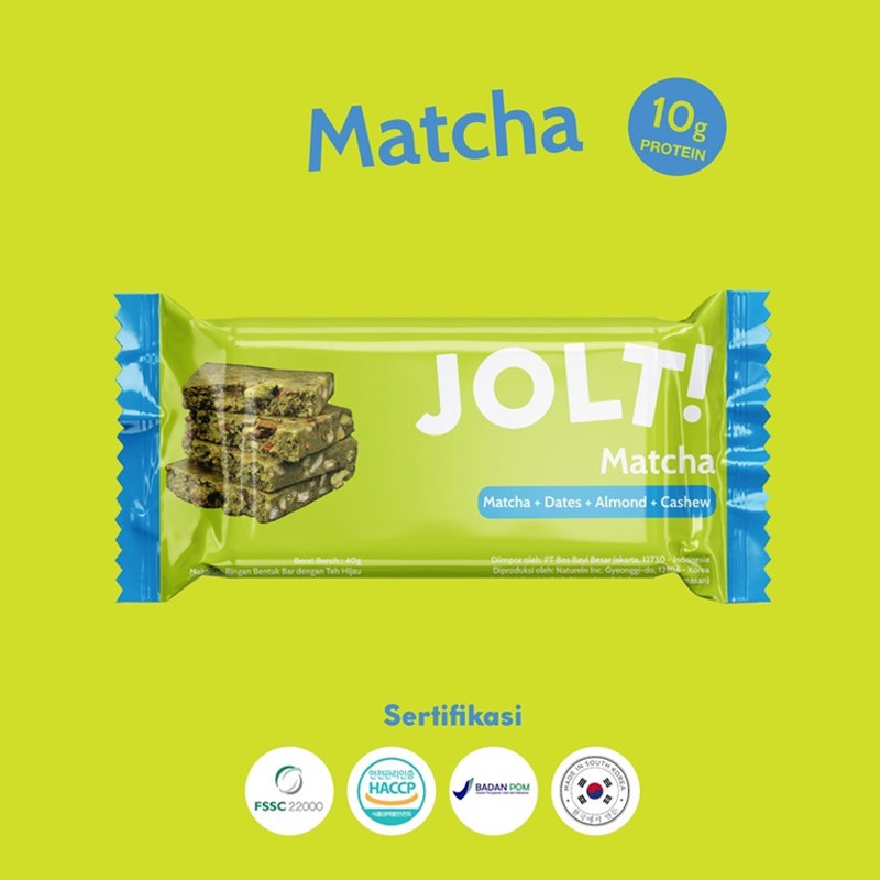 Jual Suplemen Lari Jolt! Protein Bar Matcha Green Original Protein-Matcha - v3.ncrsport.com