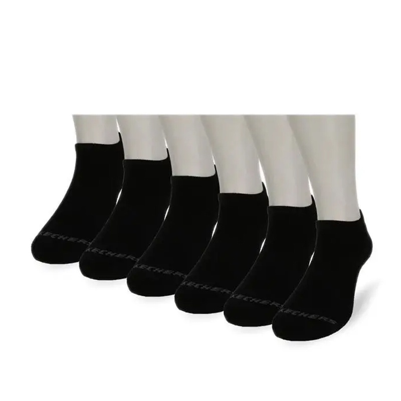 Beli Kaos Kaki Training Skechers 6 Packs Low Cut Adult Unisex Socks Black Original Skesu111636B