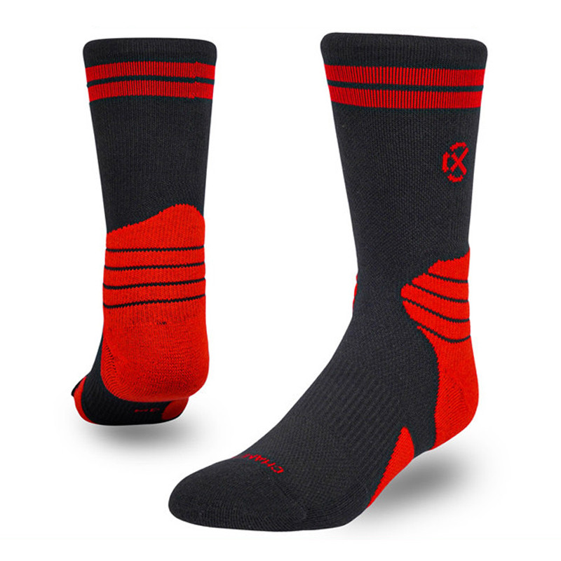 Jual Kaos Kaki Basket Rechampx Performance Crew Sock 1X Black Red Original Skpc101060 - v3.ncrsport.com