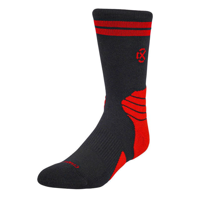 Jual Kaos Kaki Basket Rechampx Performance Crew Sock 1X Black Red Original Skpc101060 - v3.ncrsport.com