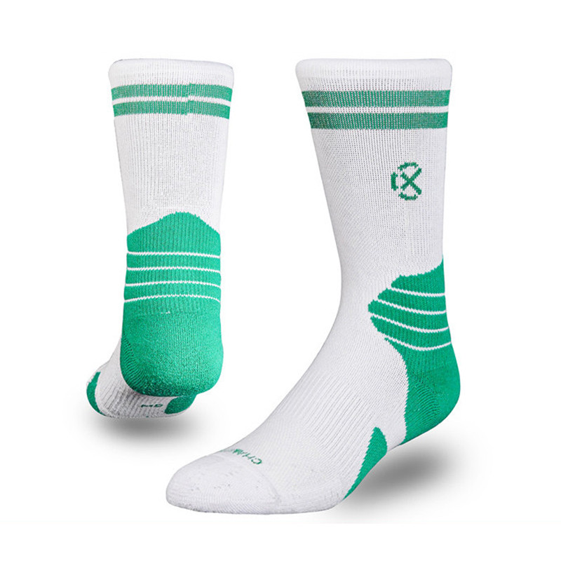 Jual Kaos Kaki Basket Rechampx Performance Crew Sock 1X White Green Original Skpc101130 - v3.ncrsport.com