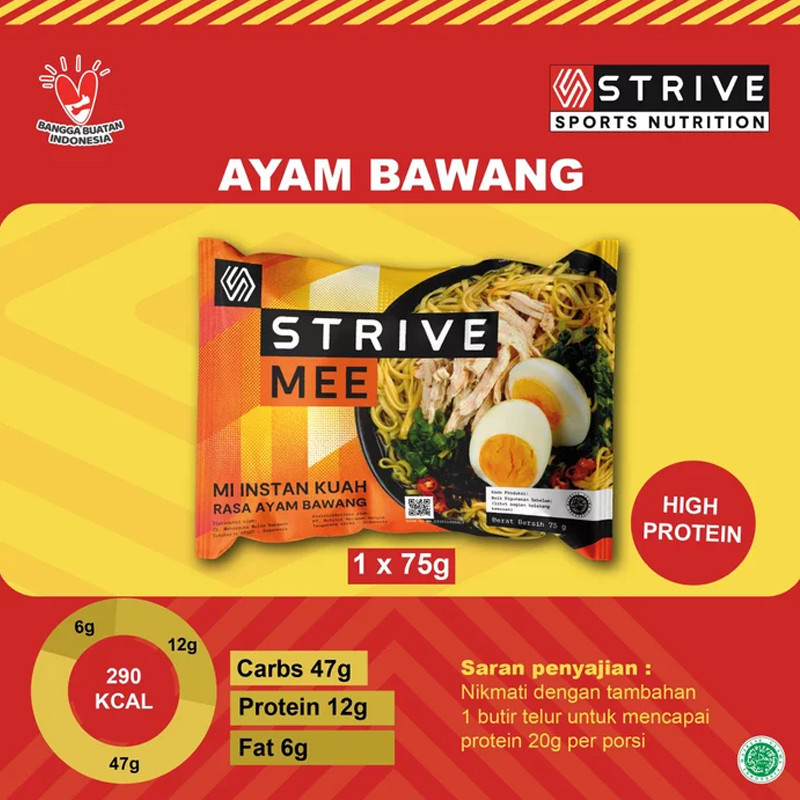 Jual Suplemen Lari Strive Mee - Mie Kuah Rasa Ayam Bawang (75Gr) Red Original Strivemie-Ayam - v3.ncrsport.com