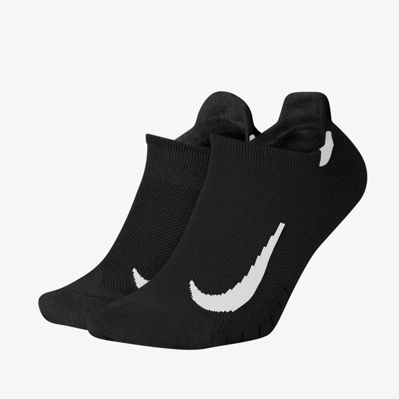 Jual Kaos Kaki Lari Nike 2Pk Multiplier No-Show Socks Black Original Sx7554-010 - v3.ncrsport.com