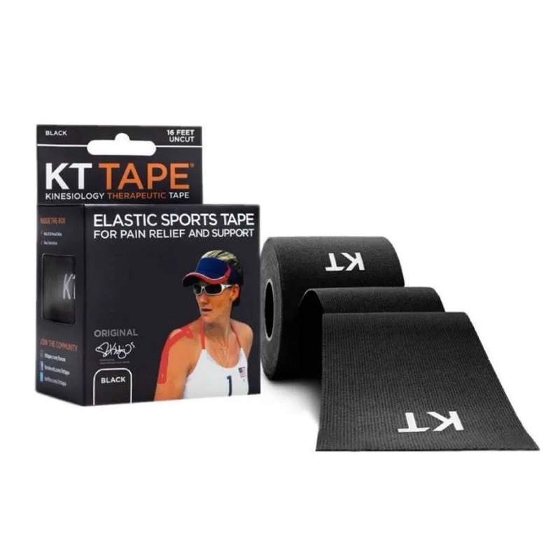 Beli Aksesoris Basket Kt Tape Original Cotton Uncut 16Ft Black Original Tape-Original-16-Black