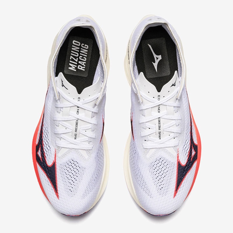 Jual Sepatu Lari Mizuno Wave Rebellion Pro 3 White-Baritone Blue-Fiery Coral 2 Original U1Gd253011 - v3.ncrsport.com