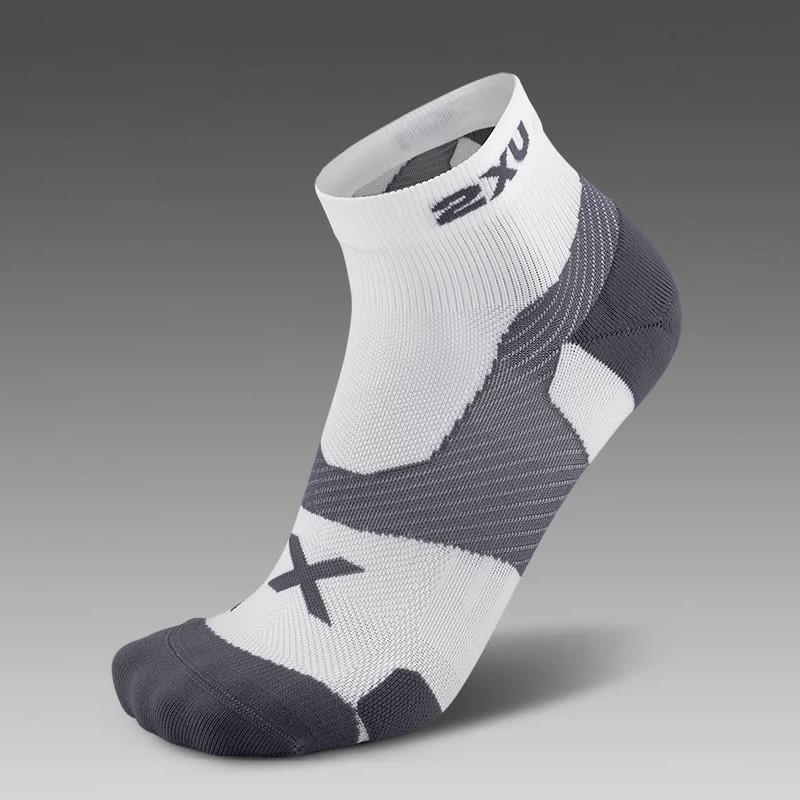 Beli Kaos Kaki Lari 2Xu Vectr Cushion Quarter Crew Compression Socks White Original Ua5048Ewy