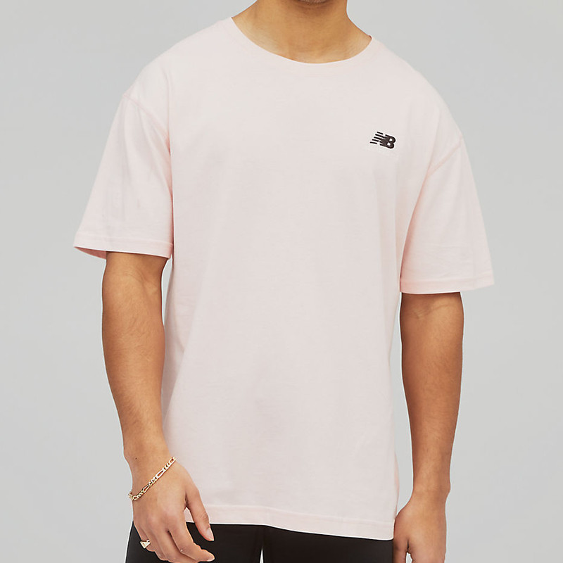 Beli Baju Training New Balance Uni-Ssentials Cotton Tee Pink Original Ut21503-Pink