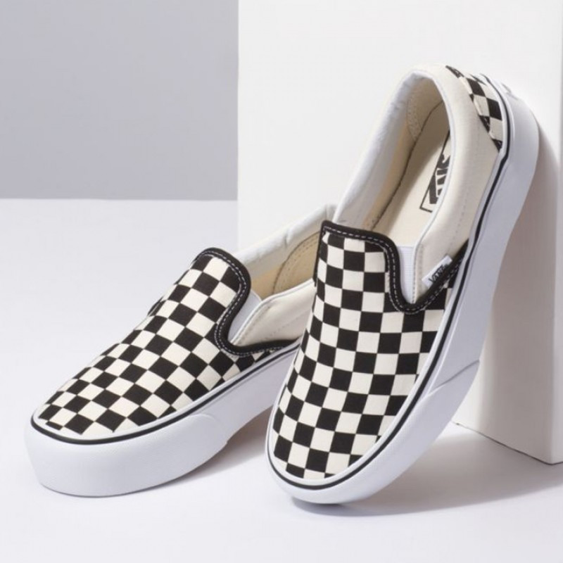 Jual Sepatu Sneakers Vans Classic Platform Slip-On Black & White Checker Original Vn00018Ebww - v3.ncrsport.com