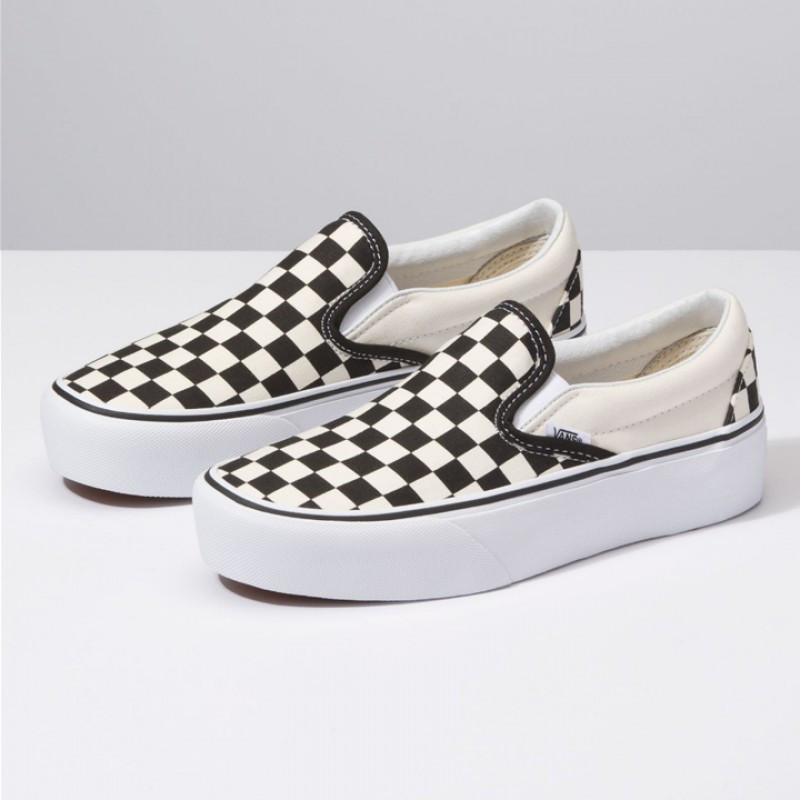 Jual Sepatu Sneakers Vans Classic Platform Slip-On Black & White Checker Original Vn00018Ebww - v3.ncrsport.com