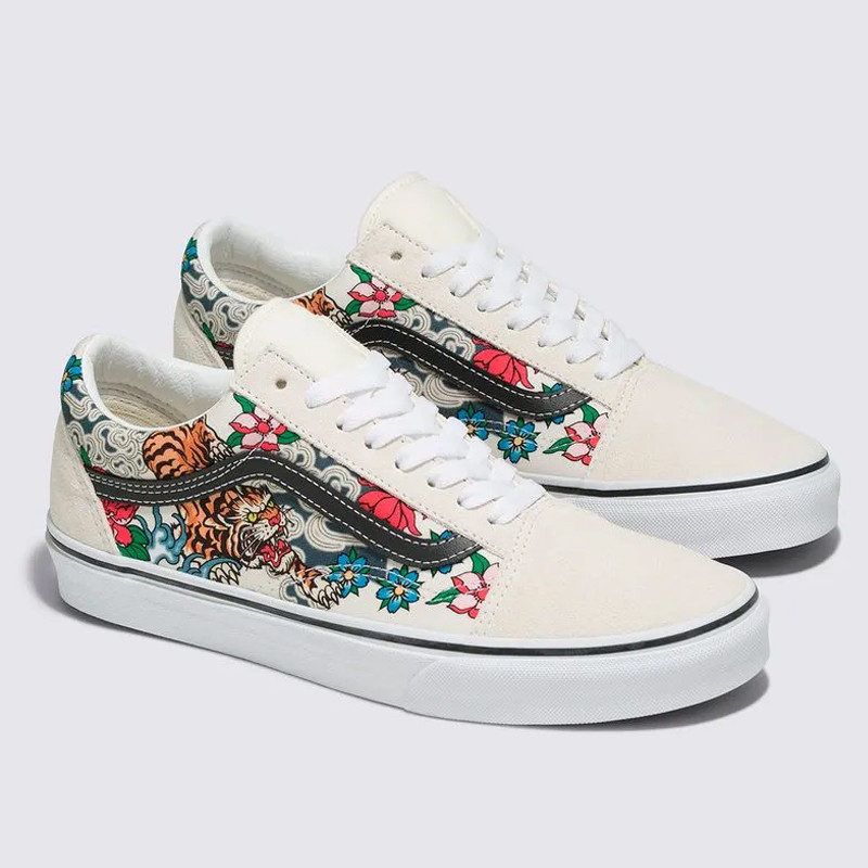 Jual Sepatu Sneakers Vans Old Skool Tiger Floral White Original Vn0005Uf6Gl - v3.ncrsport.com