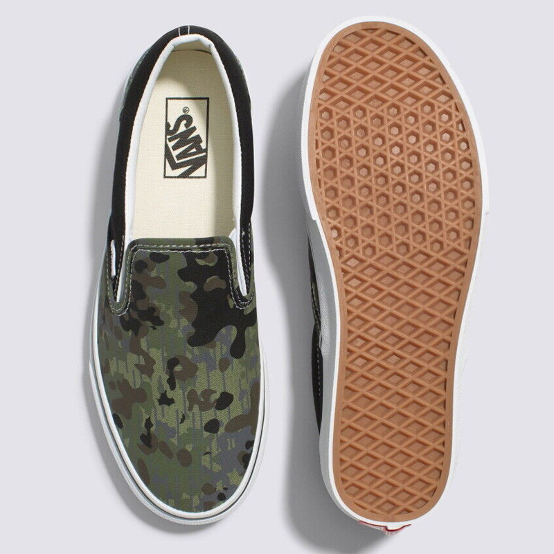 Jual Sepatu Sneakers Vans Rain Camo Classic Slip-On Green Original Vn0009Q7Bgk - v3.ncrsport.com