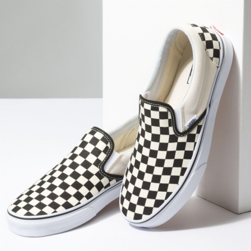 Jual Sepatu Sneakers Vans Checkerboard Slip On Black White Original Vn000Eyebww - v3.ncrsport.com