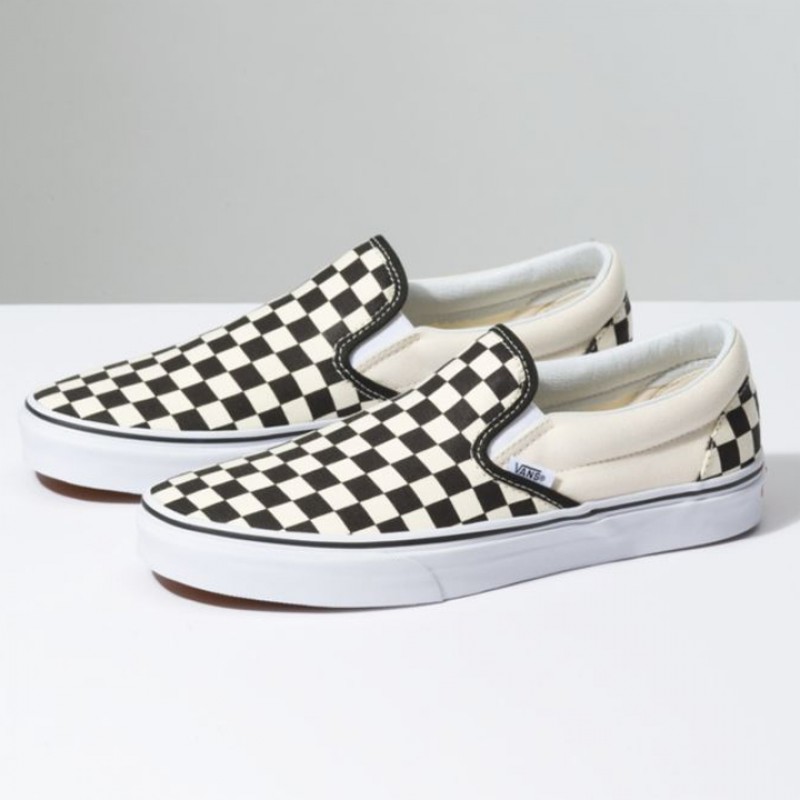 Jual Sepatu Sneakers Vans Checkerboard Slip On Black White Original Vn000Eyebww - v3.ncrsport.com