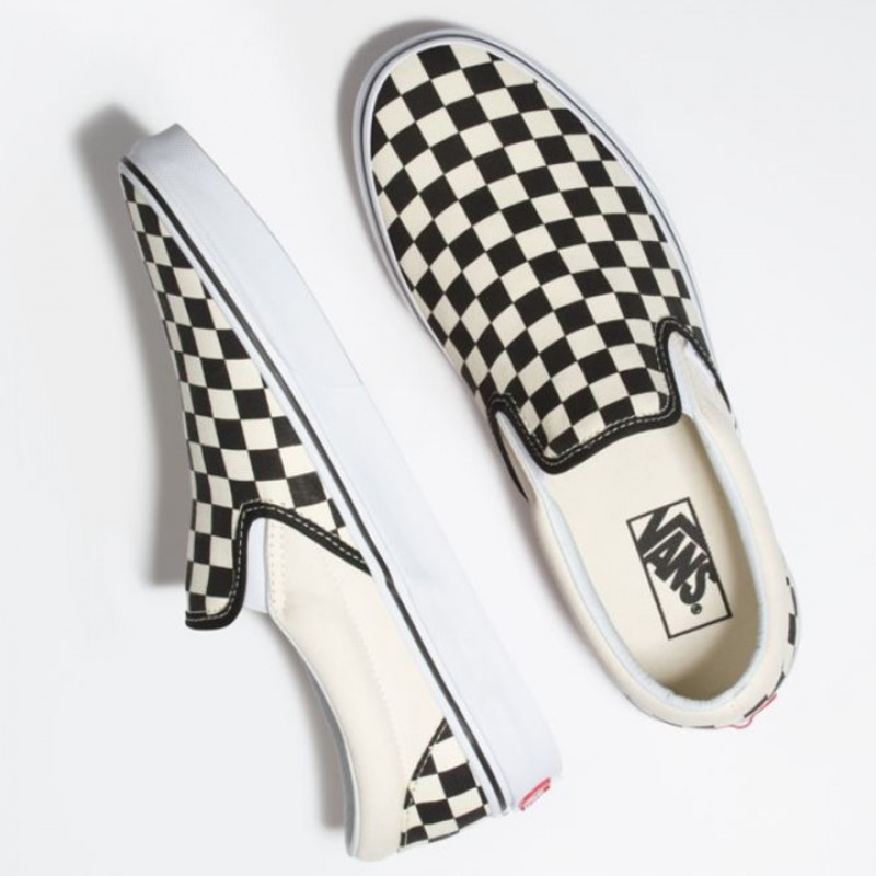 Jual Sepatu Sneakers Vans Checkerboard Slip On Black White Original Vn000Eyebww - v3.ncrsport.com