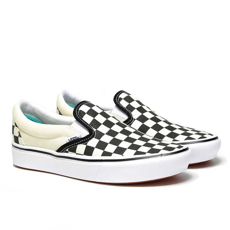 Jual Sepatu Sneakers Vans Comfycush Checkerboard Slip On Black White Original Vn0A3Wmdvo4 - v3.ncrsport.com