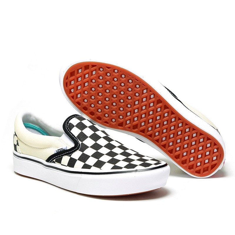 Jual Sepatu Sneakers Vans Comfycush Checkerboard Slip On Black White Original Vn0A3Wmdvo4 - v3.ncrsport.com