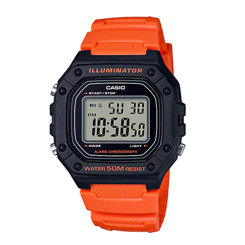 Jual Jam Tangan Training Pria Casio Digital Dial Orange Resin Strap Black Orange Original W-218H-4B2Vdf - v3.ncrsport.com