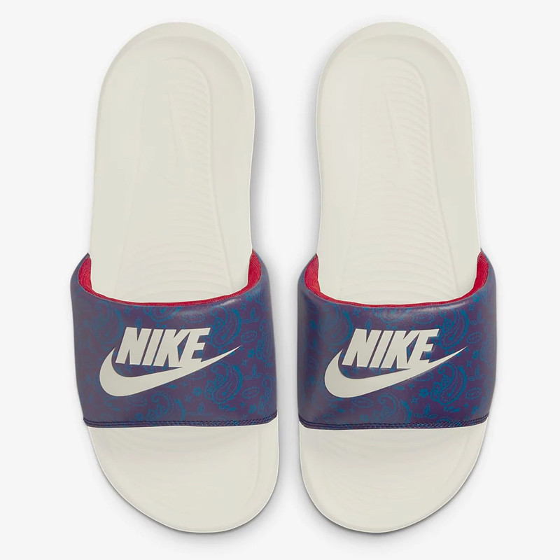 Jual Sandal Sneakers Nike Victori One Print Slides Blackened Blue Original Cn9678-403 - v3.ncrsport.com