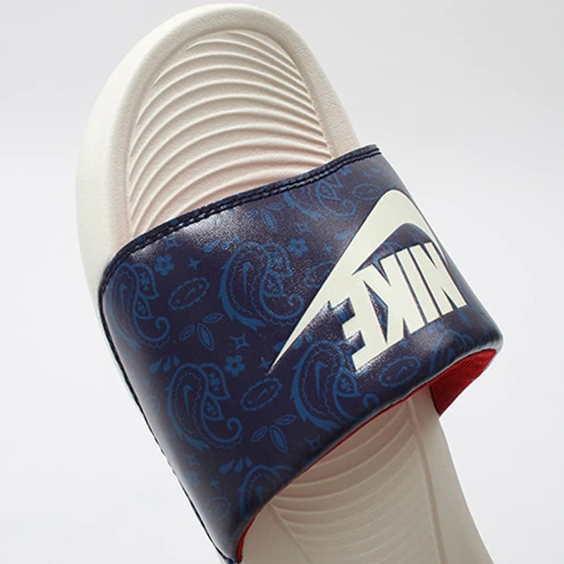 Jual Sandal Sneakers Nike Victori One Print Slides Blackened Blue Original Cn9678-403 - v3.ncrsport.com