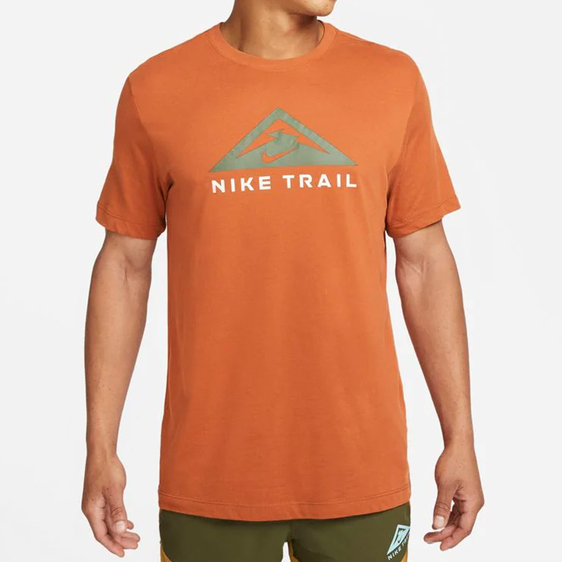 Beli Baju Trail Nike Dri-Fit Short Sleeve Trail Tee Dark Russet Original Cz9804-246