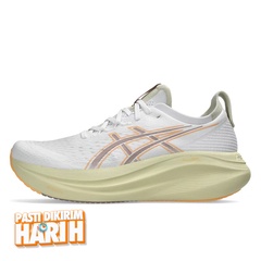 Beli Sepatu Lari Asics Gel-Nimbus 27 Men Standard White-Fawn Original 1011B958.102 Beli Sepatu Lari Asics Gel-Nimbus 27 Men Standard White-Fawn Original 1011B958.102