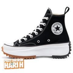 Beli Sepatu Sneakers Converse Run Star Hike High Black White Original 166800C Beli Sepatu Sneakers Converse Run Star Hike High Black White Original 166800C