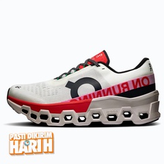 Beli Sepatu Lari Wanita On Wmns Cloudmonster 2 Ivory Red Original 3We10113193
