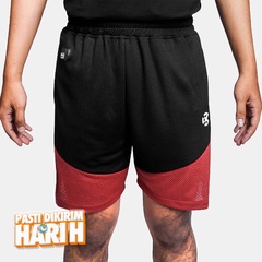 Beli Celana Basket Rechampx 2-Tone Basketball Shorts Black Red Original Cx-B100107-064 Beli Celana Basket Rechampx 2-Tone Basketball Shorts Black Red Original Cx-B100107-064
