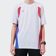 Beli Baju Lari Rechampx Race Short Sleeves Top White- Red - Blue Original Cx-R030214-614 Beli Baju Lari Rechampx Race Short Sleeves Top White- Red - Blue Original Cx-R030214-614