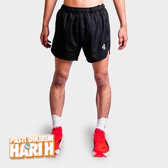 Beli Celana Lari Rechampx 4 Inch Race Shorts Black White Original Cx-R070104-001 Beli Celana Lari Rechampx 4 Inch Race Shorts Black White Original Cx-R070104-001