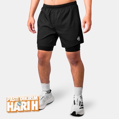 Beli Celana Lari Rechampx Core 5 Inch 2-In-1 Running Shorts Black Original Cx-R080204-001 Beli Celana Lari Rechampx Core 5 Inch 2-In-1 Running Shorts Black Original Cx-R080204-001