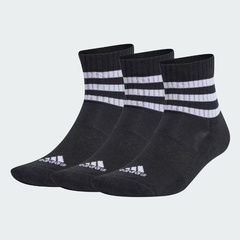 Beli Kaos Kaki Lari Adidas 3-Stripes Cushioned Sportswear Low-Cut Socks 3 Pairs Black-White Original Ic1317