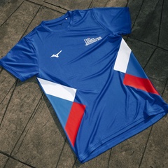 Beli Baju Lari Mizuno Btn Jakim Merchandise Tee Blue Original J2Sac0M225